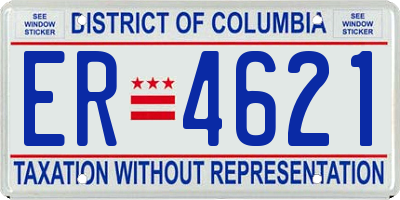 DC license plate ER4621