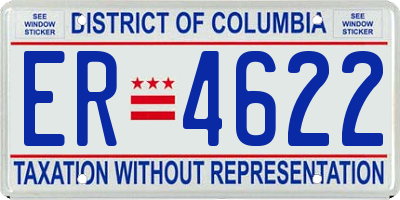 DC license plate ER4622