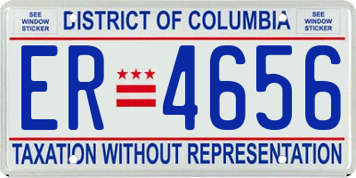 DC license plate ER4656
