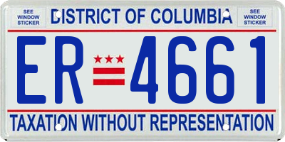 DC license plate ER4661