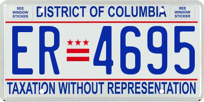 DC license plate ER4695