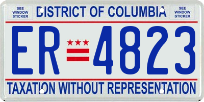 DC license plate ER4823