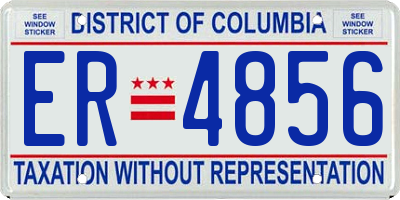 DC license plate ER4856
