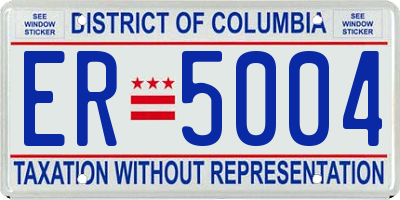 DC license plate ER5004