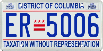 DC license plate ER5006