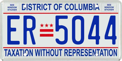 DC license plate ER5044