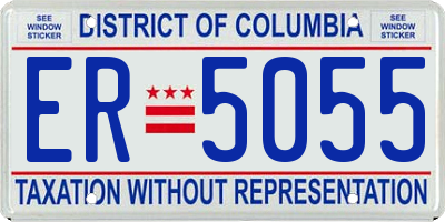 DC license plate ER5055