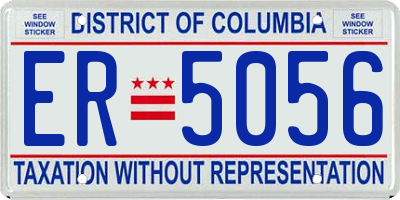 DC license plate ER5056