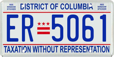 DC license plate ER5061