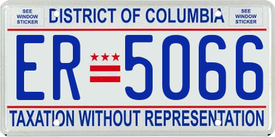 DC license plate ER5066