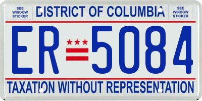 DC license plate ER5084