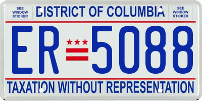 DC license plate ER5088