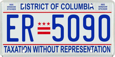DC license plate ER5090