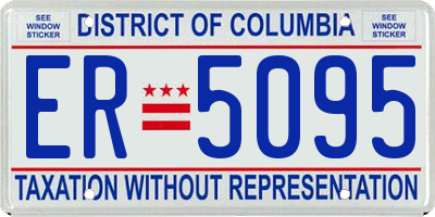 DC license plate ER5095