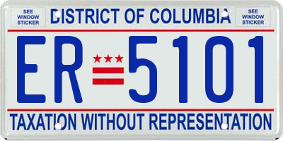 DC license plate ER5101
