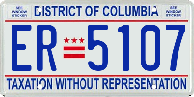 DC license plate ER5107