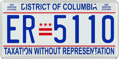 DC license plate ER5110