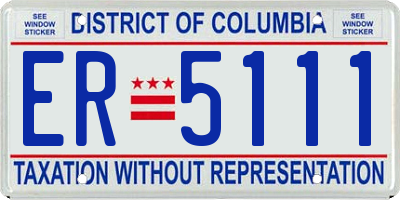 DC license plate ER5111
