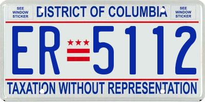 DC license plate ER5112