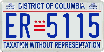 DC license plate ER5115