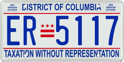 DC license plate ER5117