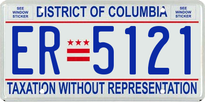 DC license plate ER5121