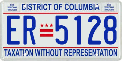 DC license plate ER5128