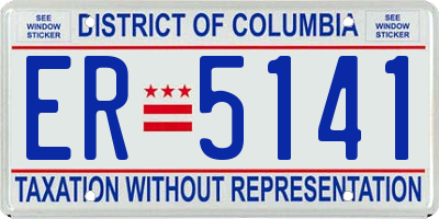 DC license plate ER5141