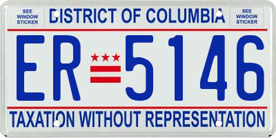 DC license plate ER5146