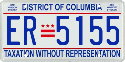 DC license plate ER5155