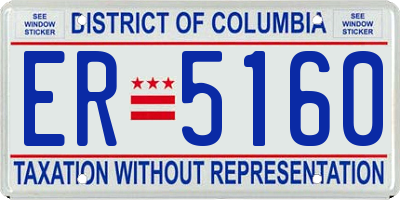 DC license plate ER5160