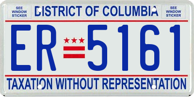 DC license plate ER5161