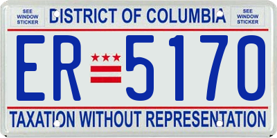 DC license plate ER5170