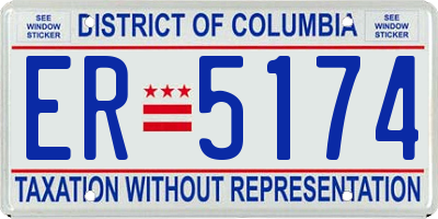 DC license plate ER5174