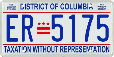 DC license plate ER5175