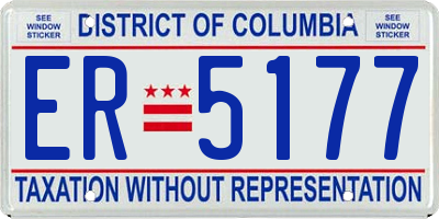 DC license plate ER5177