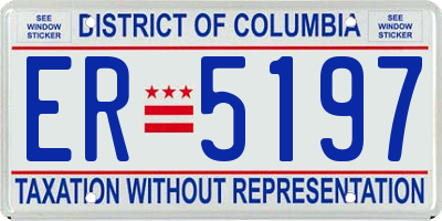 DC license plate ER5197