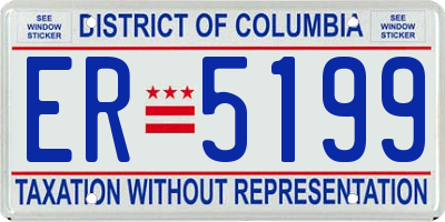 DC license plate ER5199