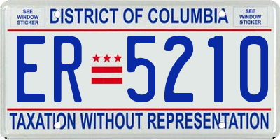 DC license plate ER5210