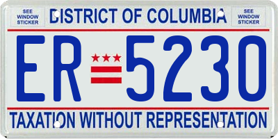 DC license plate ER5230