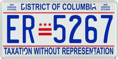 DC license plate ER5267