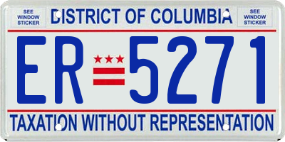DC license plate ER5271