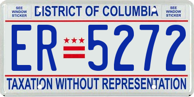 DC license plate ER5272