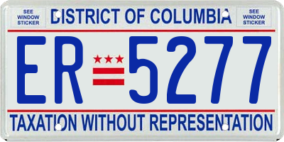 DC license plate ER5277