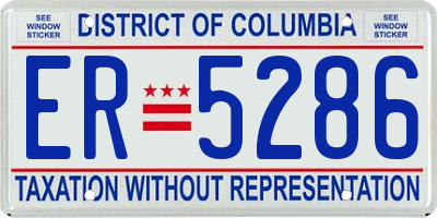 DC license plate ER5286