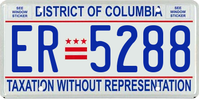 DC license plate ER5288