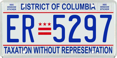 DC license plate ER5297