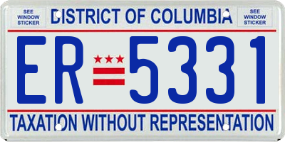 DC license plate ER5331