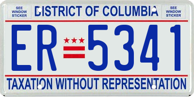 DC license plate ER5341
