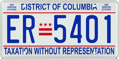 DC license plate ER5401